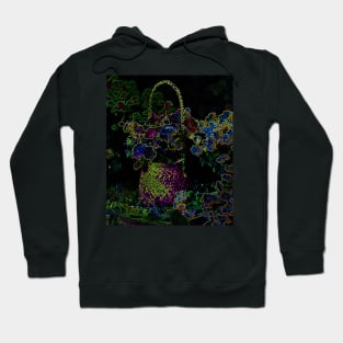 Black Panther Art - Flower Bouquet with Glowing Edges 9 Hoodie